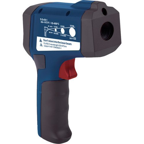 Thermom&egrave;tre &agrave; infrarouge professionnel, -26 - 1472° F ( -32 - 800° C ), 30:1, &eacute;missivit&eacute; Ajustable Les Fournitures Industrielles Méga