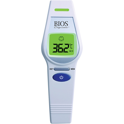 Thermom&egrave;tre frontal sans contact, 0°C - 100.0°C (32,0°F - 212,0°F), &eacute;missivit&eacute; Fixe Les Fournitures Industrielles Méga