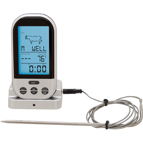 Thermom&egrave;tre &agrave; viande et &agrave; volaille sans fil, Contact, Num&eacute;rique, 32-482°F (0-250°C) Les Fournitures Industrielles Méga