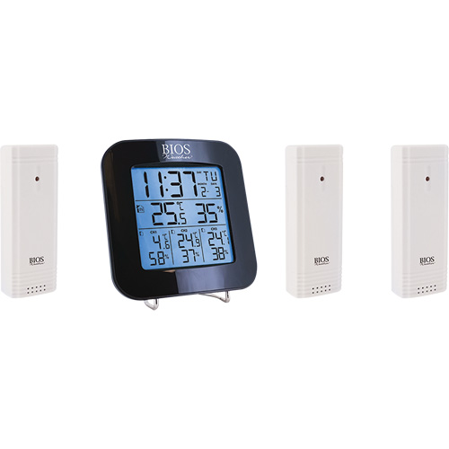 Station m&eacute;t&eacute;orologique sans fil avec 3 capteurs, Sans contact, Num&eacute;rique, 40-158°F (-40-70°C) Les Fournitures Industrielles Méga
