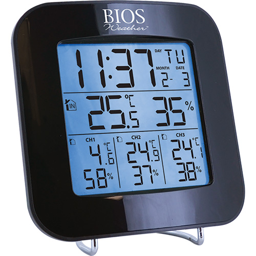 Station m&eacute;t&eacute;orologique sans fil avec 3 capteurs, Sans contact, Num&eacute;rique, 40-158°F (-40-70°C) Les Fournitures Industrielles Méga