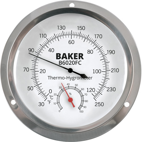 Dial Thermo-Hygrometer, 0% - 100% RH, 30 - 250°F (0 - 120°C) Les Fournitures Industrielles Méga