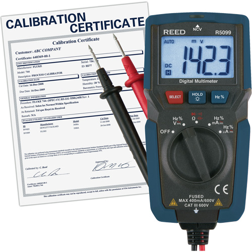 Multim&egrave;tre compact avec mesure de tension sans contact et certificat de calibration, Tension c.a./c.c., Courant c.a./c.c. Les Fournitures Industrielles Méga