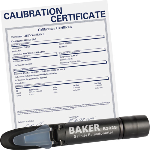 Refractometer with ISO Certificate, Analogue (Sight Glass), Salinity Les Fournitures Industrielles Méga