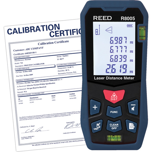 Laser Distance Meter with Calibration Certificate, 0' - 164' (0 m - 50 m) Range, Digital (Electronic) Les Fournitures Industrielles Méga