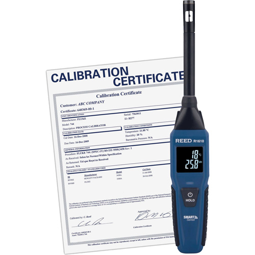 Thermo-hygrom&egrave;tre Bluetooth Smart Series avec certificat de calibration, 0,0% - 100% RH, -4°- 140° F (-20° - 60° C) Les Fournitures Industrielles Méga