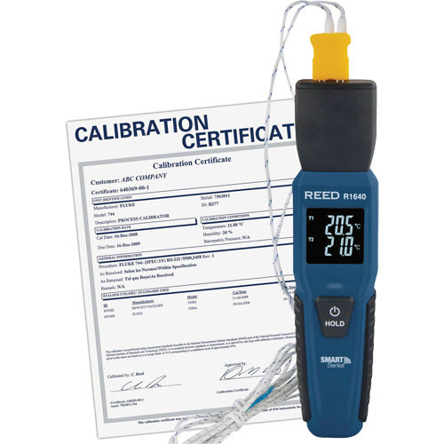 Thermom&egrave;tre &agrave; thermocouple Blueetooth Smart Series avec certificat de calibration, Contact, Num&eacute;rique, -328-2501°F (-200-1372°C) Les Fournitures Industrielles Méga