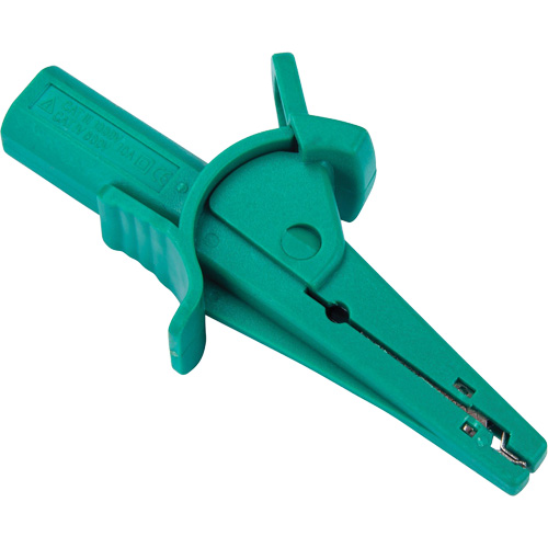 Pince crocodile verte pour le v&eacute;rificateur disolement haute tension R5002 Les Fournitures Industrielles Méga