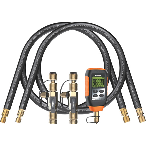 Rapid Evacuation Kit with Hoses, Core Tools, & Micron Gauge Les Fournitures Industrielles Méga