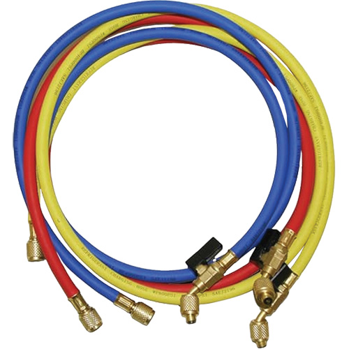 Ball Valve Refrigerant Charging Hoses with 1/4" SAE fittings Les Fournitures Industrielles Méga