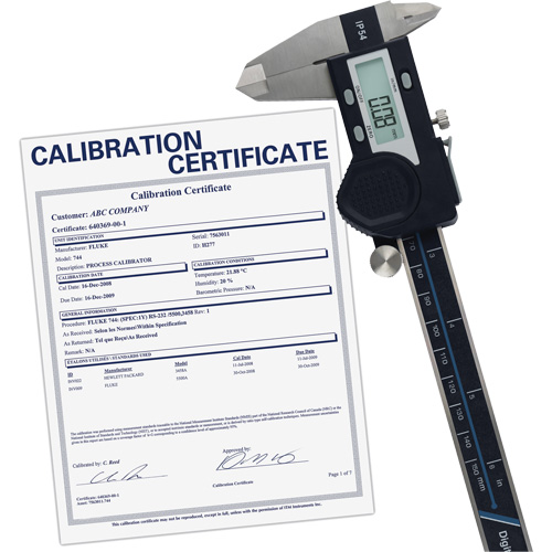 Pied &agrave; coulisse num&eacute;rique de 6" (150 mm) avec certificat de traçabilit&eacute; de l'&eacute;talonnage, R&eacute;solution de 0,0005" (0,01 mm), 0" - 6" (0 mm - 150 mm) gamme de mesure Les Fournitures Industrielles Méga