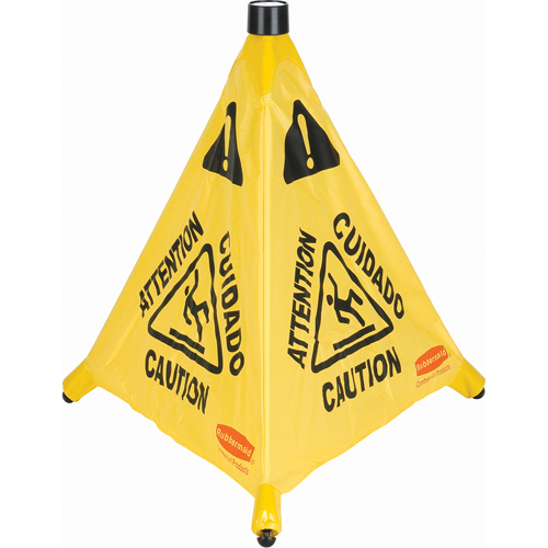 Pop-Up Safety Cone, Trilingual With Pictogram Les Fournitures Industrielles Méga