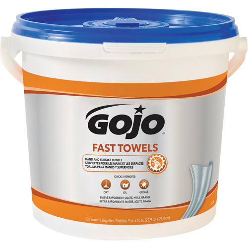 Fast Wipes&reg; Hand Cleaning Towels, 130 Wipes, 10" x 9" Les Fournitures Industrielles Méga