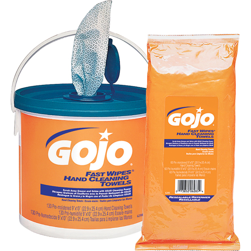 Fast Wipes&reg; Hand Cleaning Towels, 130 Wipes, 10" x 9" Les Fournitures Industrielles Méga