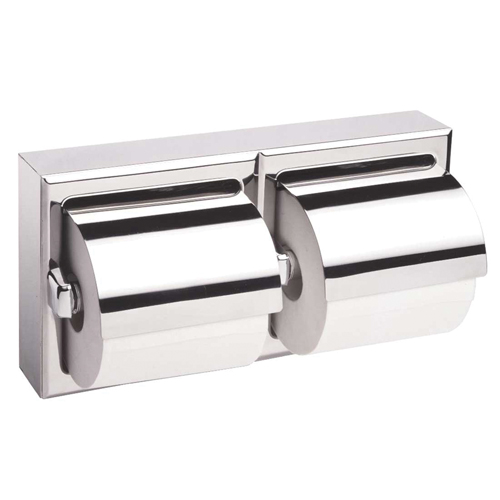 Two-Roll Toilet Paper Dispenser with Hoods, Multiple Roll Capacity Les Fournitures Industrielles Méga
