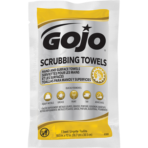 Scrubbing Towels, 80 Wipes, 12-1/4" x 10-1/2" Les Fournitures Industrielles Méga
