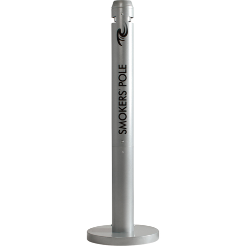 Smokers' Pole Cigarette Receptacle, Free-Standing, Aluminum, 41" Height Les Fournitures Industrielles Méga