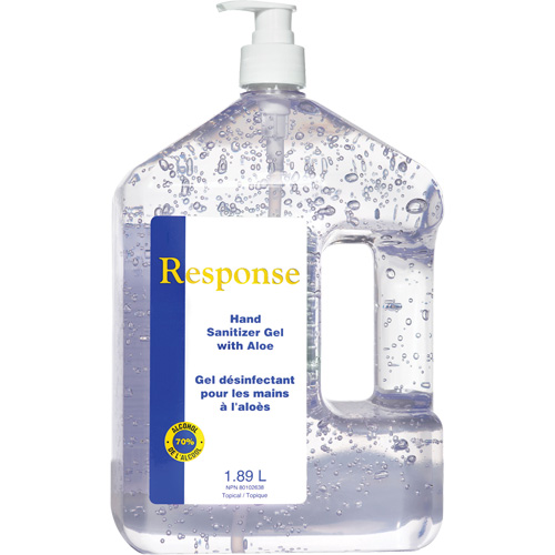 Gel d&eacute;sinfectant pour les mains &agrave; l'alo&egrave;s Response, 1890 ml, Bouteille &agrave; pompe, 70 % alcool Les Fournitures Industrielles Méga