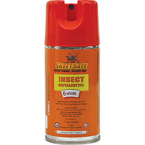 SkeetSafe&reg; Insect Repellent, 25% DEET, Aerosol, 3.9 oz. Les Fournitures Industrielles Méga