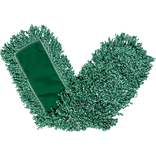 Vadrouille pour &eacute;pousseter en franges boucl&eacute;es, Style &agrave; enfiler, Microfibre, 36" lo x 5" la Les Fournitures Industrielles Méga
