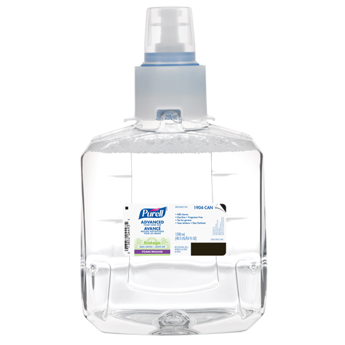D&eacute;sinfectant pour les mains avanc&eacute; en mousse LXT-12, 1200 ml, Cartouche de recharge, 70 % alcool Les Fournitures Industrielles Méga