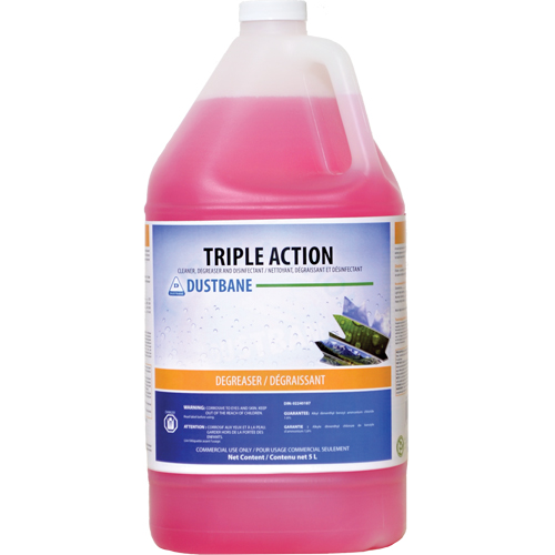 Triple Action - Cleaner, Degreaser, and Disinfectant, 5 L, Jug Les Fournitures Industrielles Méga