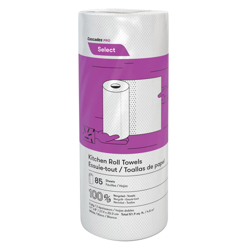Rouleau d'essuie-tout de cuisine Pro Select, 2 Pli, 85 Feuilles/rouleau, 8" la, 11" lo Les Fournitures Industrielles Méga