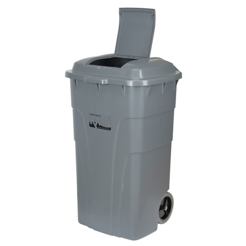 Roll Out Garbage Bin, Polyethylene, 65 US gal. Les Fournitures Industrielles Méga