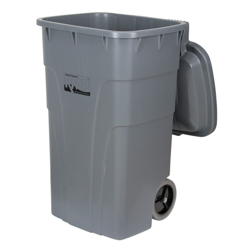 Roll Out Garbage Bin, Polyethylene, 65 US gal. Les Fournitures Industrielles Méga