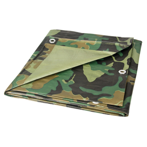 Tarp, Heavy-Duty, Camouflage, 6' x 8' x 6 mils Les Fournitures Industrielles Méga