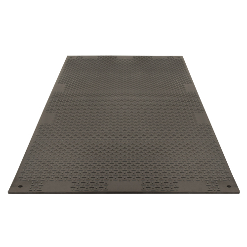 Medium-Duty Ground Protection, 4' x 8', Fiberglass/Polypropylene, Textured, Black Les Fournitures Industrielles Méga