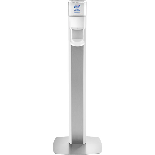 Messenger ES8 Silver Panel Floor Stand with Dispenser Les Fournitures Industrielles Méga