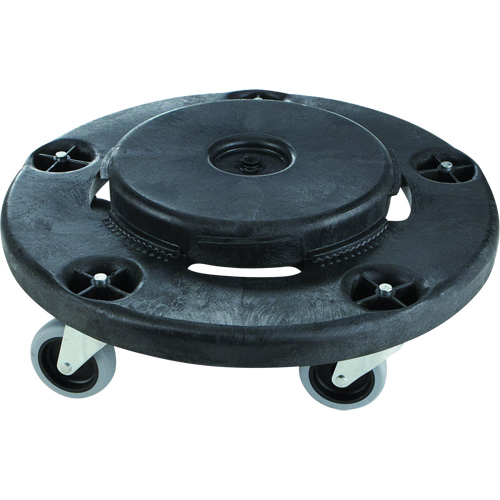Socle roulant silencieux Brute, Poly&eacute;thyl&egrave;ne, Noir, Convient aux contenants 26-1/2" dia. Les Fournitures Industrielles Méga