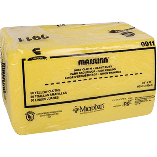 Chiffon &agrave; poussi&egrave;re robuste Masslin, Microfibre, Jaune Les Fournitures Industrielles Méga