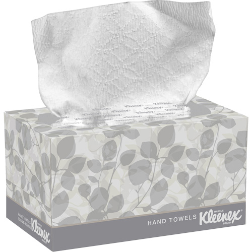 Essuie-mains Kleenex dans une boîte POP-UP*, 1 pli, 10-1/2" lo x 9" la, 120 /pqt Les Fournitures Industrielles Méga
