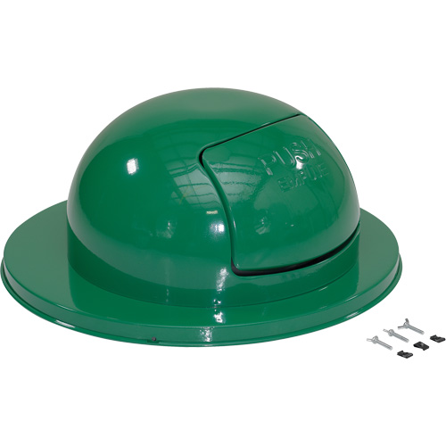 Drum Waste Disposal Top, Dome Lid, Metal, Fits Container Size: 23-1/2" Dia. Les Fournitures Industrielles Méga