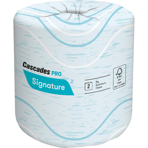 Pro Signature Toilet Paper, 2 Ply, 400 Sheets/Roll, 133' Length, White Les Fournitures Industrielles Méga