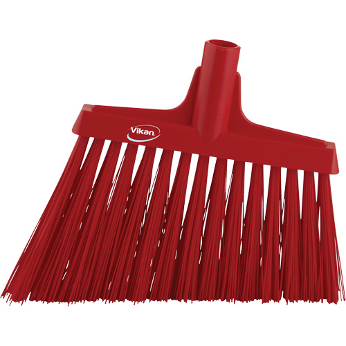 Angle Broom Head, X-Coarse Bristles, 12", Polyester, Red Les Fournitures Industrielles Méga