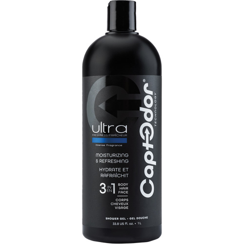 Gel douche 3 en 1, 1000 ml, Ultra fraîcheur, Bouteille Les Fournitures Industrielles Méga