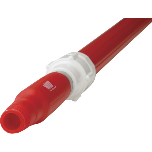 Manche de brosse pour plateforme, Brosse/Support &agrave; tampon, Rouge, T&eacute;lescopique, 62"-113" lo Les Fournitures Industrielles Méga