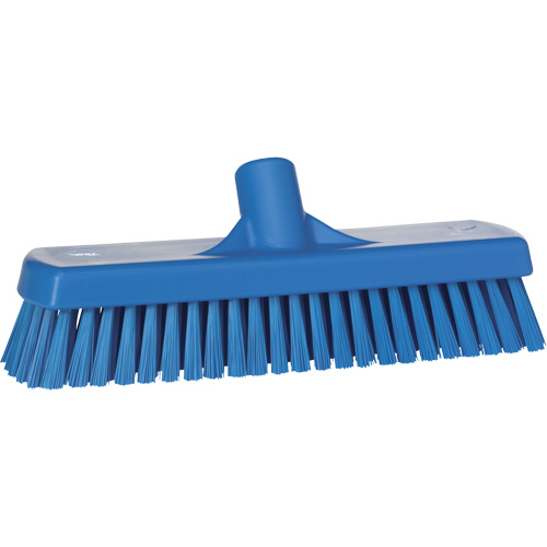 Deck & Wall Scrub Brush, Stiff Bristles, 12", Polyester, Blue Les Fournitures Industrielles Méga