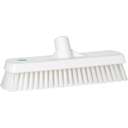 Brosse &agrave; r&eacute;curer pour planchers et murs, Crins Ferme, 12", Polyester, Blanc Les Fournitures Industrielles Méga