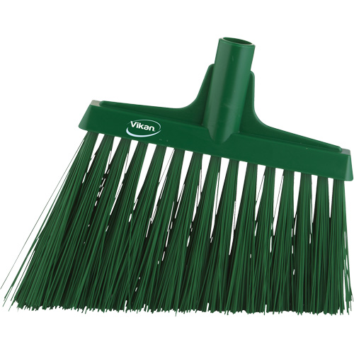 Angle Broom Head, X-Coarse Bristles, 12", Polyester, Green Les Fournitures Industrielles Méga