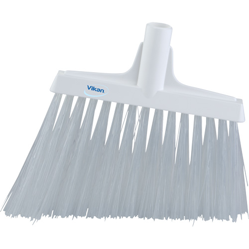 Angle Broom Head, X-Coarse Bristles, 12", Polyester, White Les Fournitures Industrielles Méga