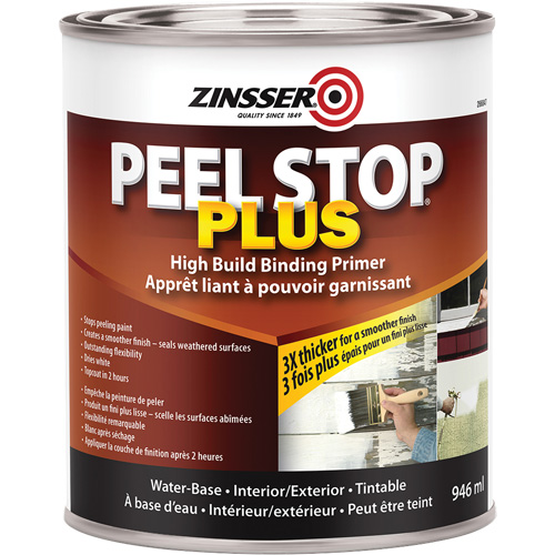 Couche primaire avec liant Plus High Build Peel Stop, 946 ml, Canette, Blanc Les Fournitures Industrielles Méga