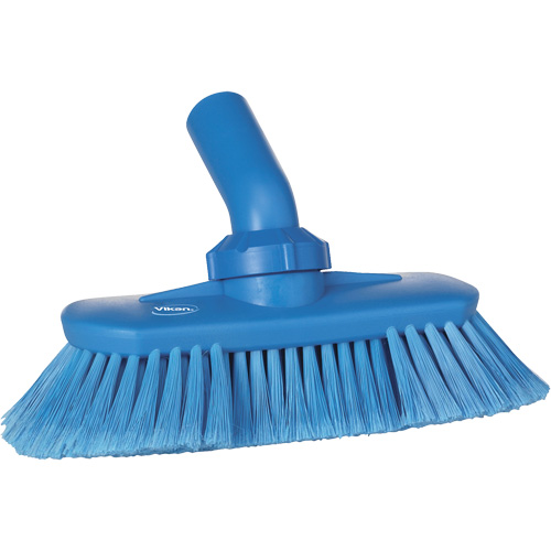 Angle-Adjustable Water-Fed Washing Brush, Soft Bristles, 9-1/4" Long, Blue Les Fournitures Industrielles Méga