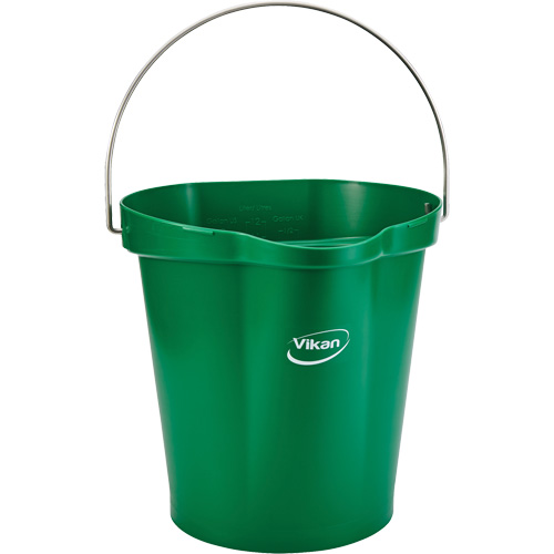 Food Hygiene Bucket, Green, 3 US gal. Les Fournitures Industrielles Méga