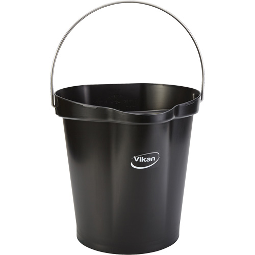 Seau pour l'hygi&egrave;ne des aliments, Noir, 3 gal. US Les Fournitures Industrielles Méga