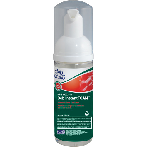 D&eacute;sinfectant pour les mains Instantfoam, 47 ml, Bouteille &agrave; pompe, 70 % alcool Les Fournitures Industrielles Méga