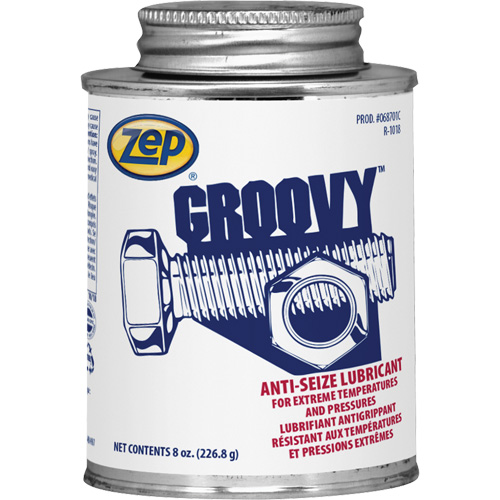 Lubrifiant antigrippage Groovy, 8 oz, Canette &agrave; dessus brosse, 2100°F (1100°C) Temp max. Les Fournitures Industrielles Méga